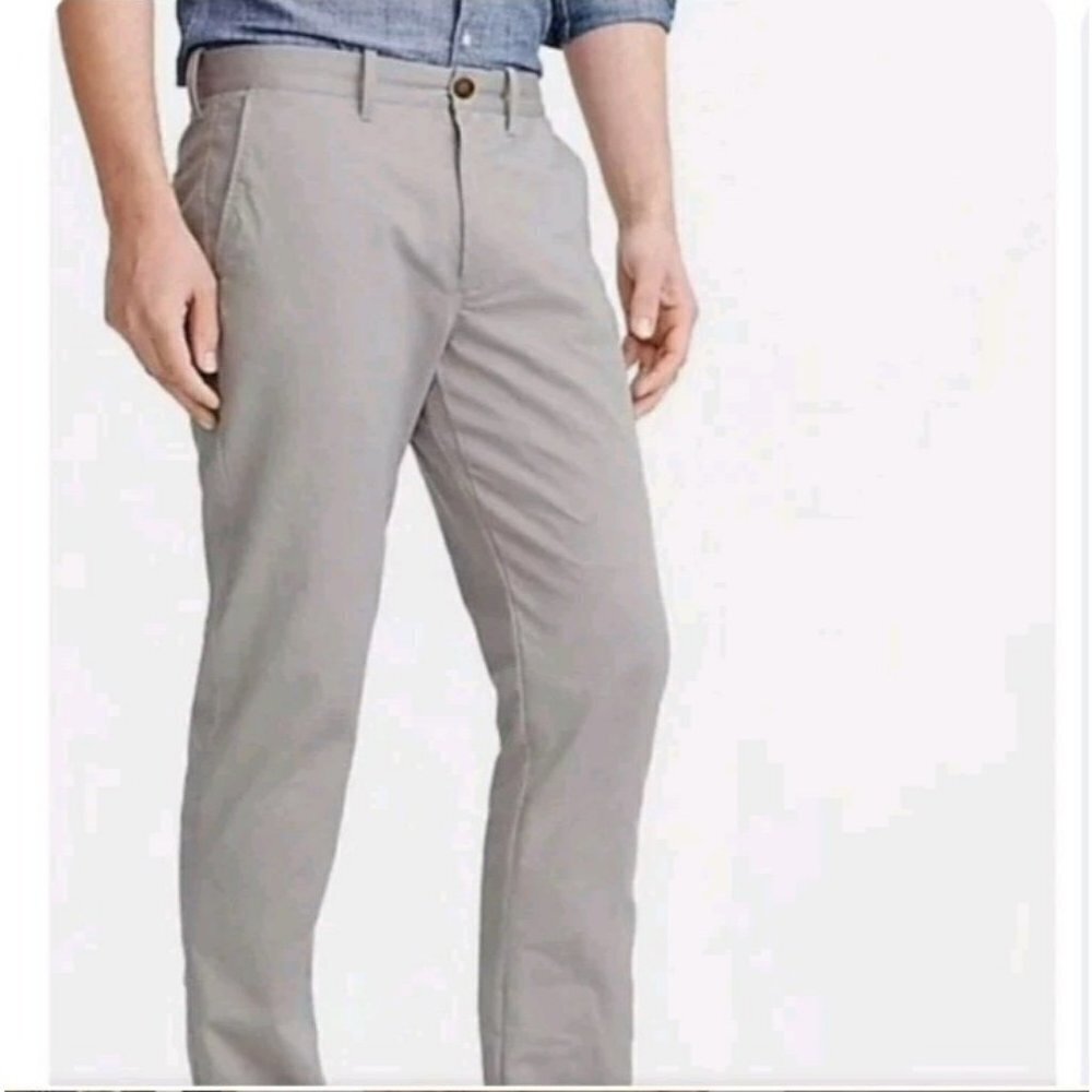 J. Crew Chino Sutton Pants Size 36x34 Gray Cotton Casual Classic Fit
